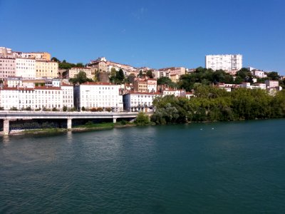 Lyon 1er - Bastion Saint-Laurent, depuis le pont de Lattre de Tassigny