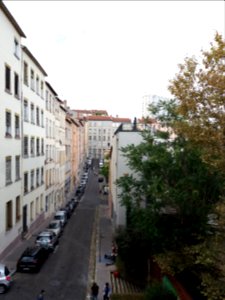 Lyon 1er - Bastion Saint Laurent, vue sur la rue Lebrun