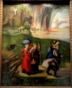 Lot and His Daughters by Albrecht Durer, c. 1496-1499, oil on panel - National Gallery of Art, Washington - DSC09895
