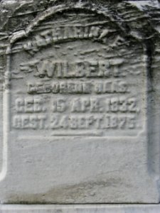 Katharina F. Wilbert monument, inscription, Mount Lebanon Cemetery, 2020-07-24