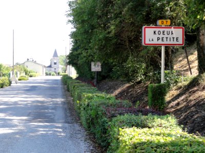 Kœur-la-Petite (Meuse) city limit sign
