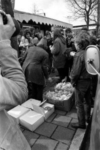 Kabouters hebben markt ingericht waar onbespoetn groente worden verkocht, Bestanddeelnr 923-4835