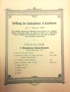 Kaim-Konzert Kaufbeuren Blatt 1