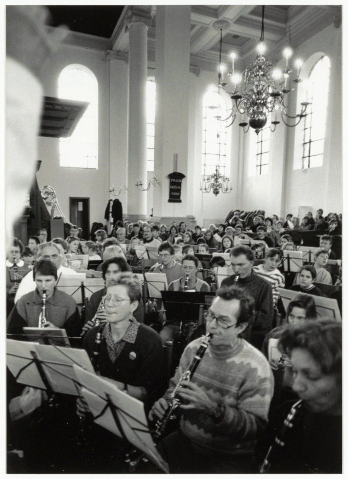 Klarinetdag van het muziekcentrum Zuid-Kennemerland in de Nieuwe Kerk. NL-HlmNHA 54034130