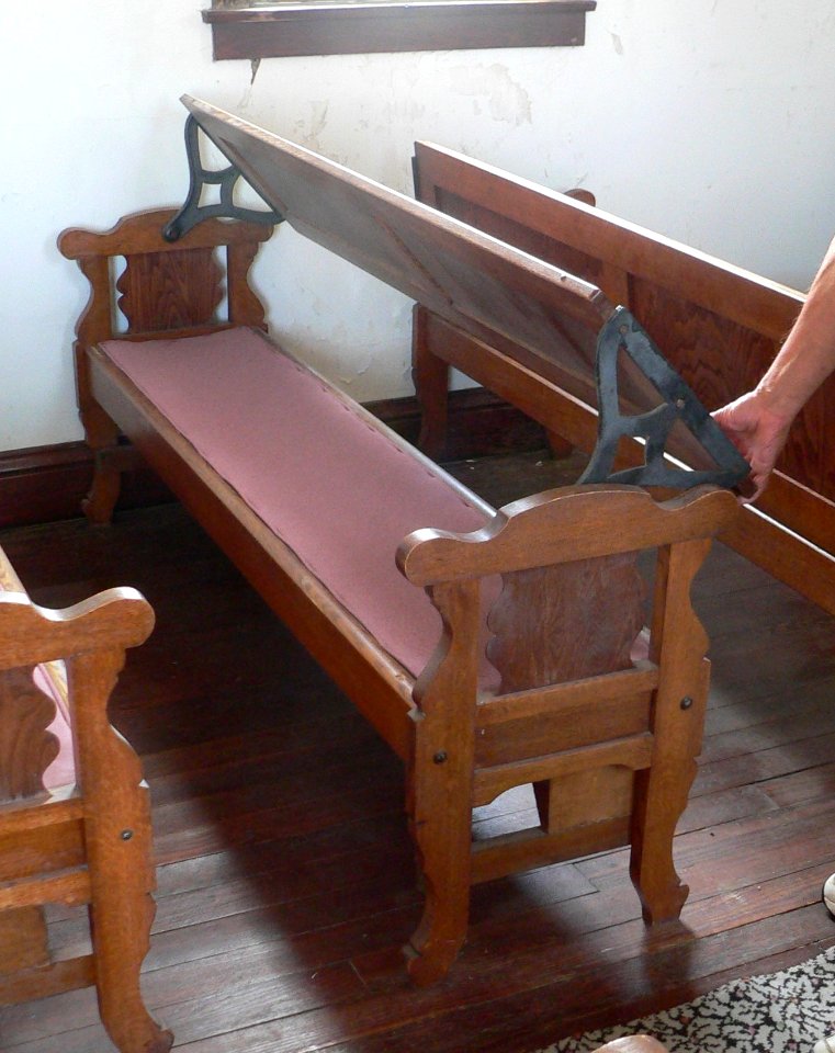 Keystone, Nebraska church pew operation 2 of 4