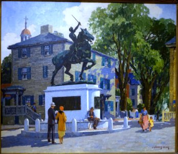 Joan of Arc, by J. Jeffrey Grant, c. 1932, oil on canvas - Cape Ann Museum - Gloucester, MA - DSC01283