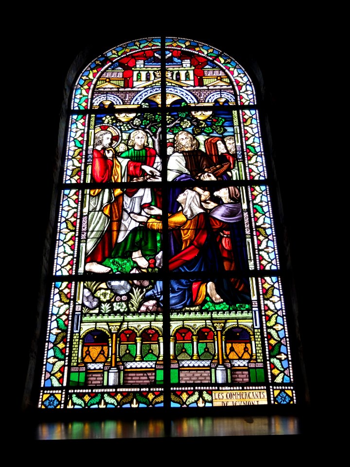 Jeumont (Nord, Fr) Église St.Martin, vitrail 11 Multiplication des pains