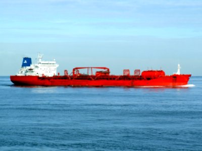 Jo Sypress p1 approaching Port of Rotterdam, Holland 21-Feb-2005