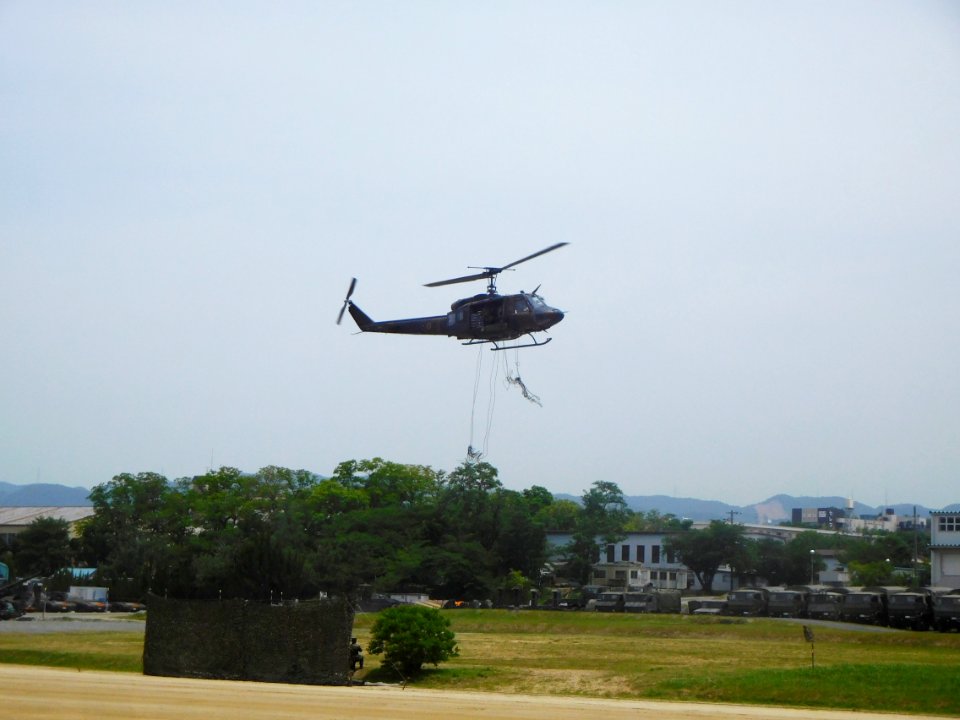 JGSDF UH-1 at the Camp Okubo 02