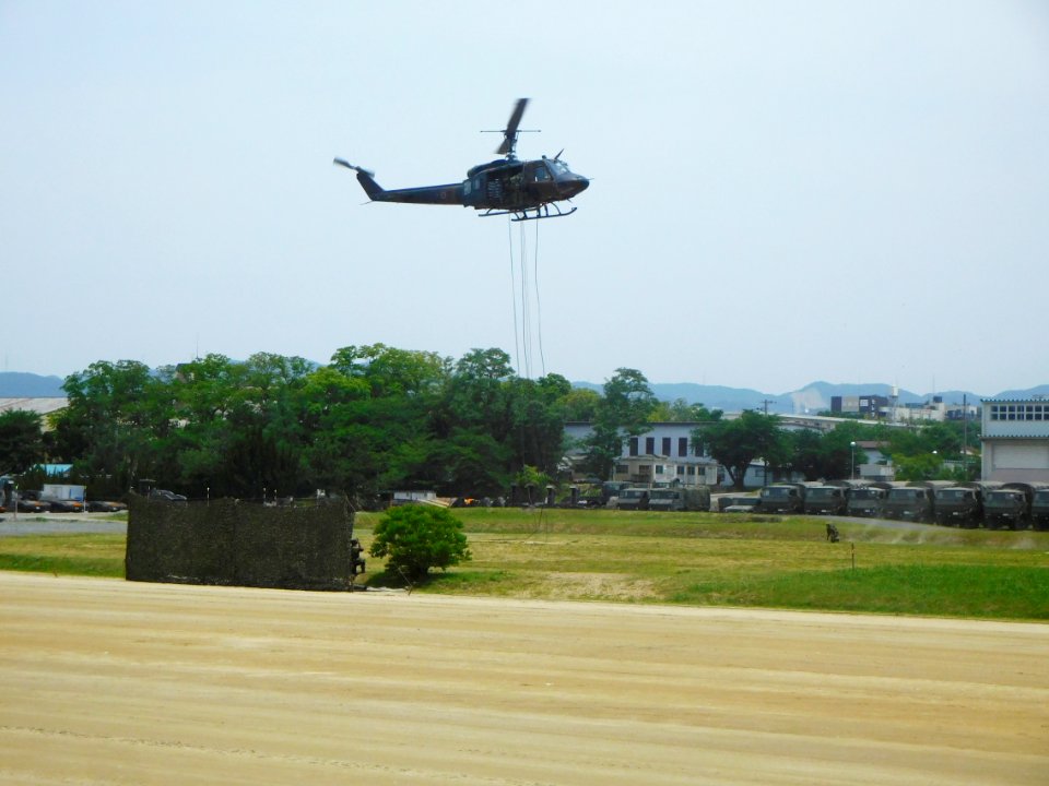 JGSDF UH-1 at the Camp Okubo 03