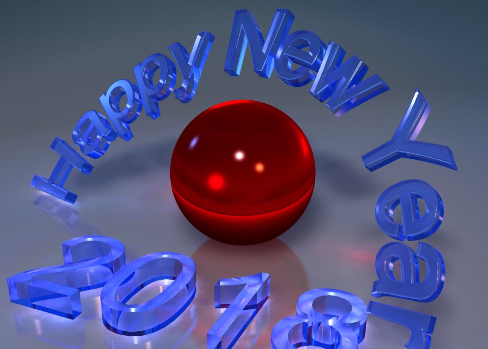 New year 2018 number turn of the year