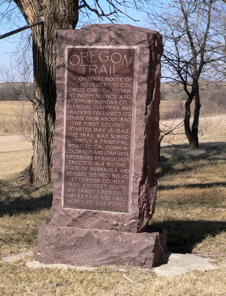 Jefferson County, Nebraska District 10 School Oregon Trail mont