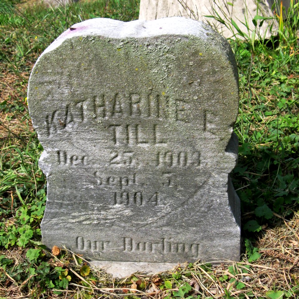 Katharine E. Till tombstone, West Liberty Cemetery, 2020-09-25