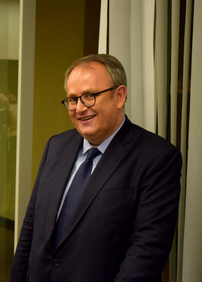 Jean-Yves Leconte, Sénateur des Français établis hors de France, à l'apéritif de bienvenue organisé par l'association Français du Monde (ADFE Tokyo)
