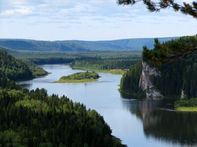Perm krai river landscape photo