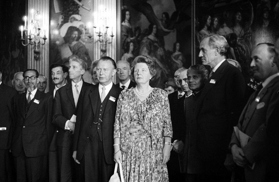 Koningin Juliana ontvangt een deputatie van de ICO, Bestanddeelnr 914-1041