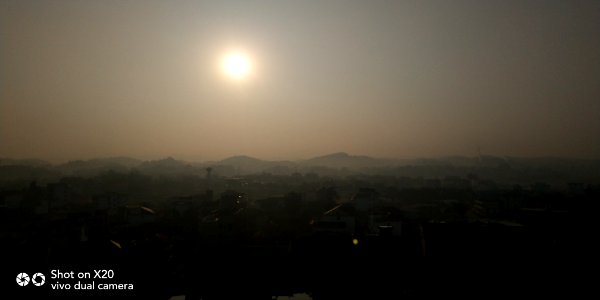 Landscape with Rising Sun in Dongkou County