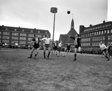 Korfbal Rhoda tegen Westerkwartier 4-7. Spelmomenten, Bestanddeelnr 908-1224