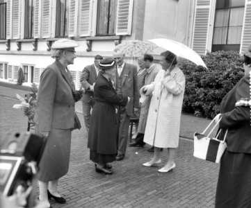 Koningin Juliana groet de voorbijtrekkenden, Bestanddeelnr 911-3980