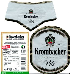 Krombacher Brauerei - Krombacher Pils, 0,33l photo