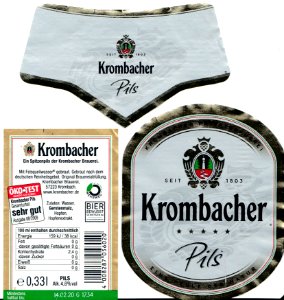 Krombacher Brauerei - Krombacher Pils, 0,33l