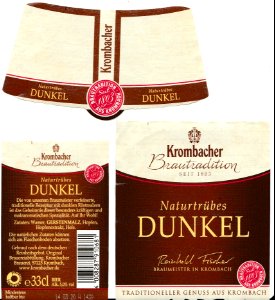Krombacher Brauerei - Naturtrübes Dunkel