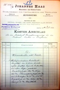 Kostenvoranschlag für Waermeentwickler