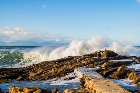 Beach rock water photo