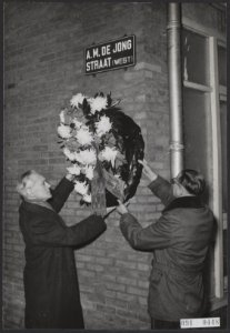 Doopplechtigheden, straten, A M de Jongstraat, Slotermeer, Bestanddeelnr 091-0448