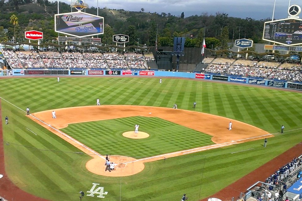 Dodger Stadium field from upper deck (crop)