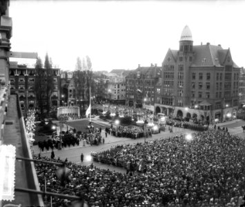 Dodenherdenking stilte overzicht Dam, Bestanddeelnr 907-1148