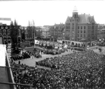 Dodenherdenking stilte overzicht Dam, Bestanddeelnr 907-1149