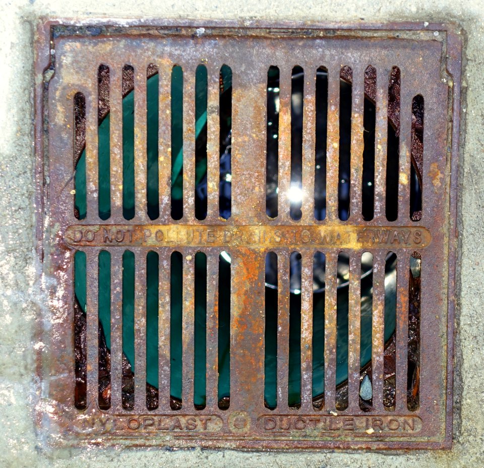 Do Not Pollute Drains to Waterways, Nyloplast Ductile Iron - drain cover - Beacon Hill - Boston, MA - DSC02367