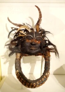 Divination object (Gbaule), We people, Grand Gedeh county, Liberia, early 20th century, clay, feathers, porcupine quills, cloth, aluminum, cowrie shells, leather, glass etc- Brooklyn Museum - Brooklyn, NY - DSC08490