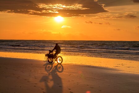 Sunset sky horizon bicycle