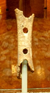 Divje Babe flute in the National Museum of Slovenia 01