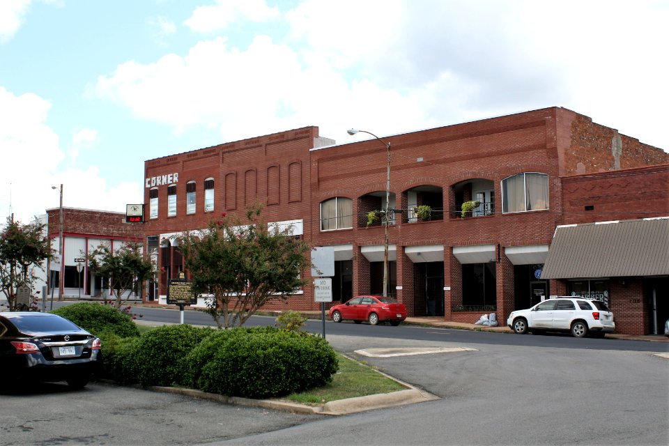 Downtown Marshall, Arkansas facing east