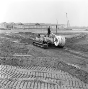 Drainage, industrieterreinen, nylondoeken, Utrecht, Bestanddeelnr 168-0329