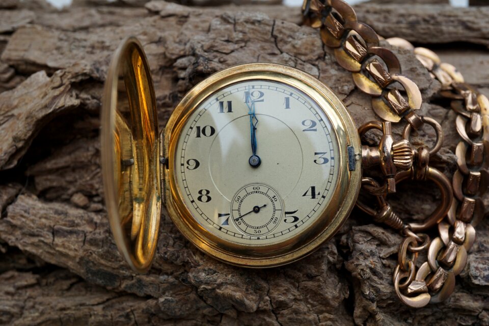 Golden timepiece ancient