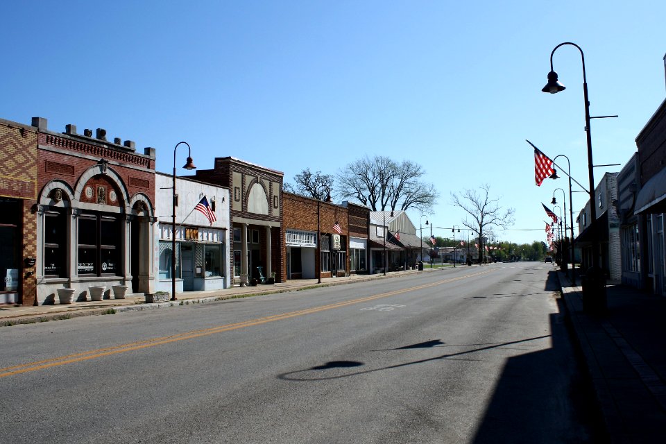 Downtown Gentry Arkansas looking east