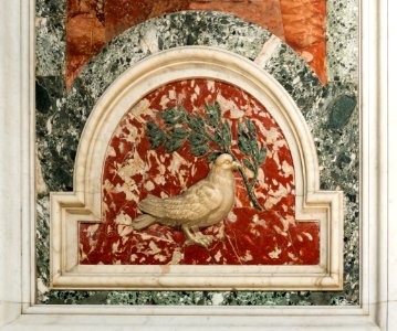 Dove olive branch relief Saint Peter's Basilica Vatican City