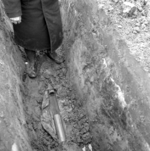 Drainage, buizen, opgraven, arbeiders, Bestanddeelnr 160-0509