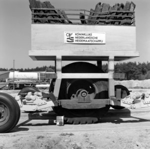 Drainage, proefbanen, belastingen, wielen, chaddle carrier wiel, Bestanddeelnr 165-1082