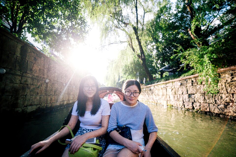 Sisters boat backlighting