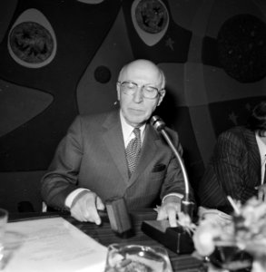 Dr I Samkalden gekozen tot voorzitter Europese Beweging Samkalden tijdens co, Bestanddeelnr 929-6830