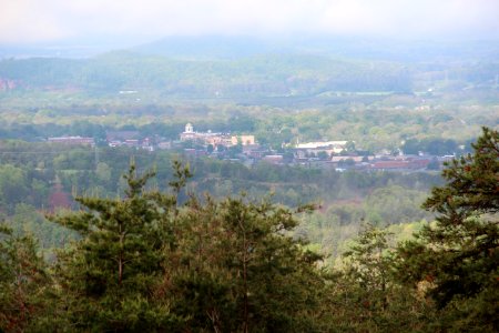 Downtown Cartersville viewed from Pine Mountain, April 2015