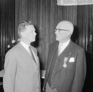 Directeur ir. C. Biemond (van Gem. Waterleid. ) afscheid genomen in Rijksmuseum, Bestanddeelnr 917-2900