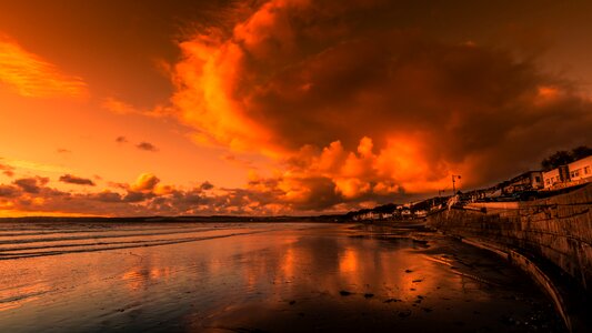 Judgment day seascape golden hour photo
