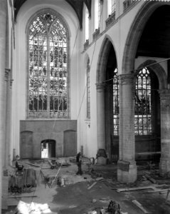 Delft, Oude of St Hippolytuskerk Interieur van het noordelijke dwarsschip met , Bestanddeelnr 909-5403