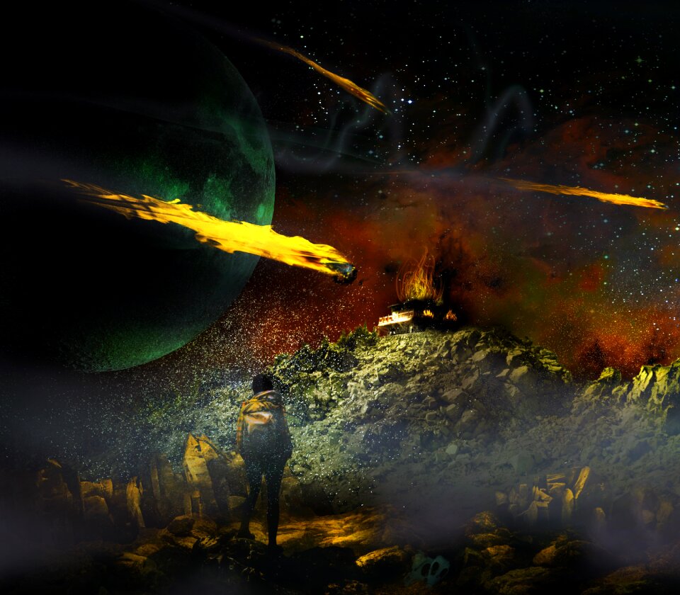Fire futuristic surreal